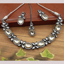 FS Collection 2 Tone Crystal Stone Necklace Set