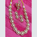 FS Collection Gold Plated Kundan Necklace Set