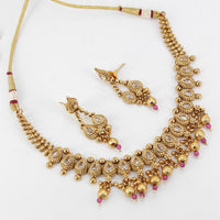 FS Collection Gold Plated Crystal Stone Necklace Set