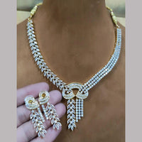 FS Collection Gold Plated AD Necklace Set