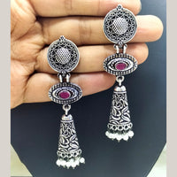 FS Collection Oxidised Plated Dangler Earrings