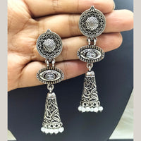 FS Collection Oxidised Plated Dangler Earrings