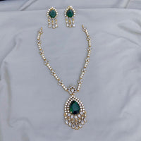 FS Collection Gold Plated Austrian Stone Necklace Set