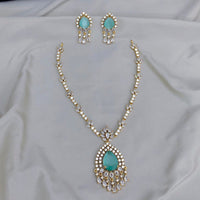 FS Collection Gold Plated Austrian Stone Necklace Set