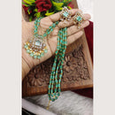 FS Collection Gold Plated Crystal Beads Long Necklace Set