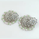 FS Collection Silver Plated Crystal Stone Jhumki Earrings