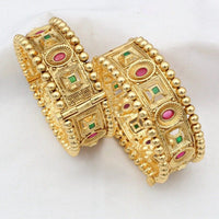 FS Collection Gold Plated Openable Bangle Set