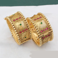 FS Collection Gold Plated Openable Bangle Set