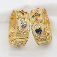 FS Collection Gold Plated Openable Bangle Set