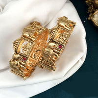 FS Collection Gold Plated Openable Bangles Set