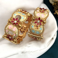 FS Collection Gold Plated Openable Bangles Set
