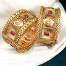 FS Collection Gold Plated Openable Bangles Set