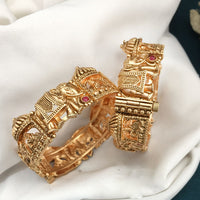 FS Collection Gold Plated Openable Bangles Set