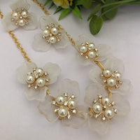 FS Collection Gold Plated Pearl Necklace Set