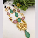 FS Collection Gold Plated Crystal Stone Necklace Set