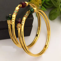 FS Collection Gold Plated Bangles Set