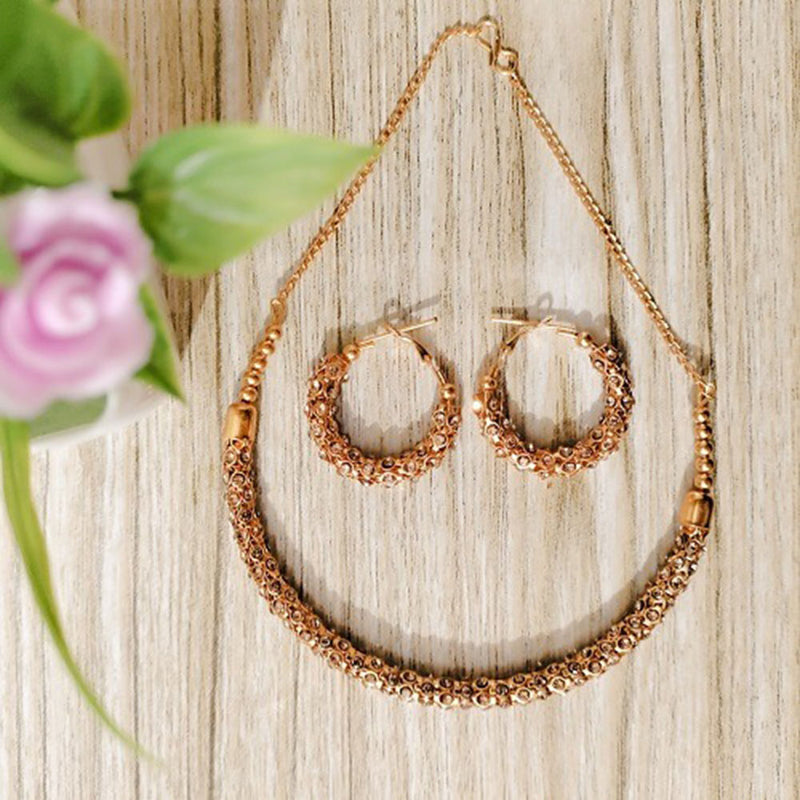 Hashtag Jewels Gold Plated Austrian Stone Necklace Set