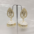 Matchit Austrian Stone & Meenakari Jhumkis Earrings - JW-11451023WH