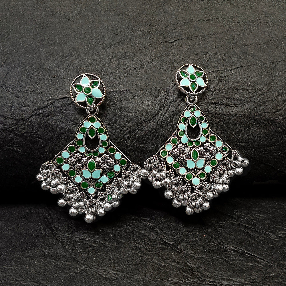 Darshana Jewels Oxidised Plated Dangler Earrings