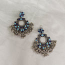 Darshana Jewels Oxidised Plated Meenakari Dangler Earrings