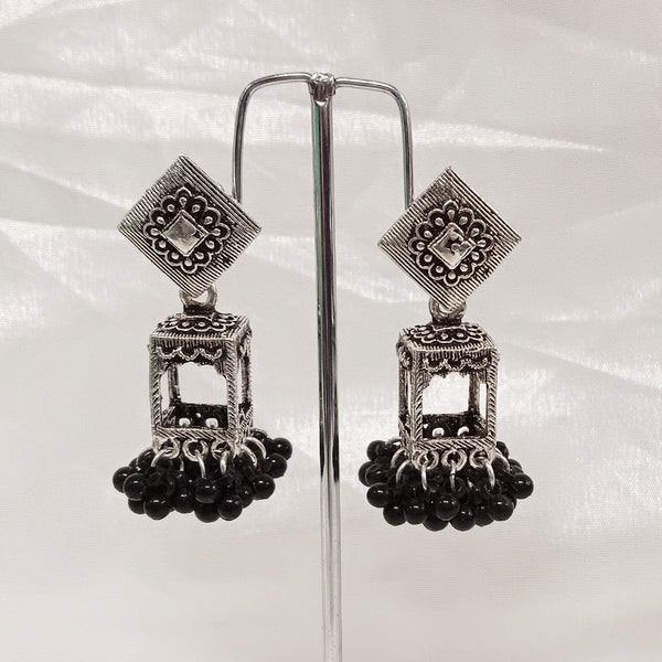 Matchit Beads Oxidised Plated Dangler Earrings - JW-11451030BL