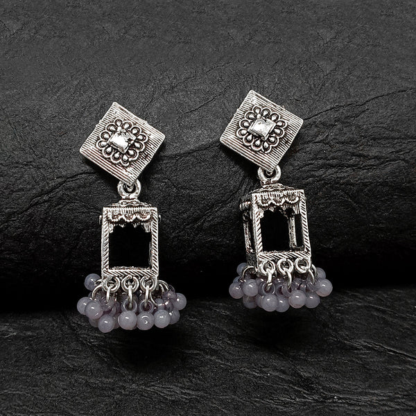 Bhavi Jewels Oxidised Plated Jhumki Earrings