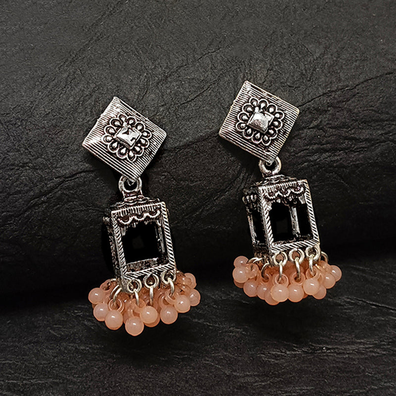 Bhavi Jewels Oxidised Plated Jhumki Earrings