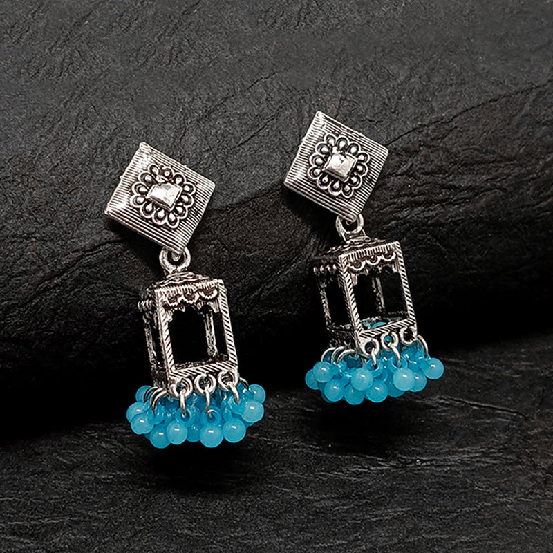 Bhavi Jewels Oxidised Plated Jhumki Earrings