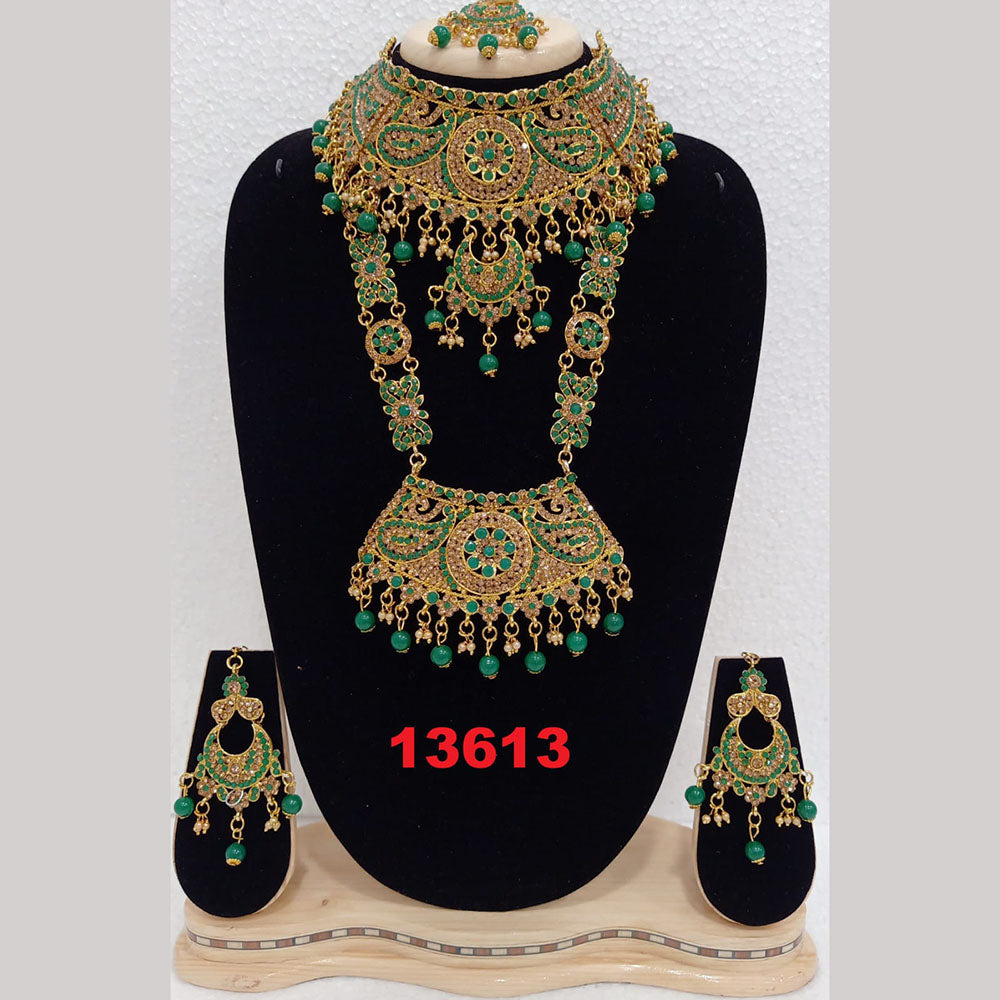 Crescent Creation Austrian Stone Bridal Jewellery Set