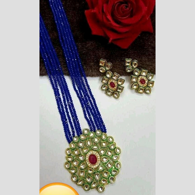 Raj Creations Kundan Stone Haram  Necklace Set