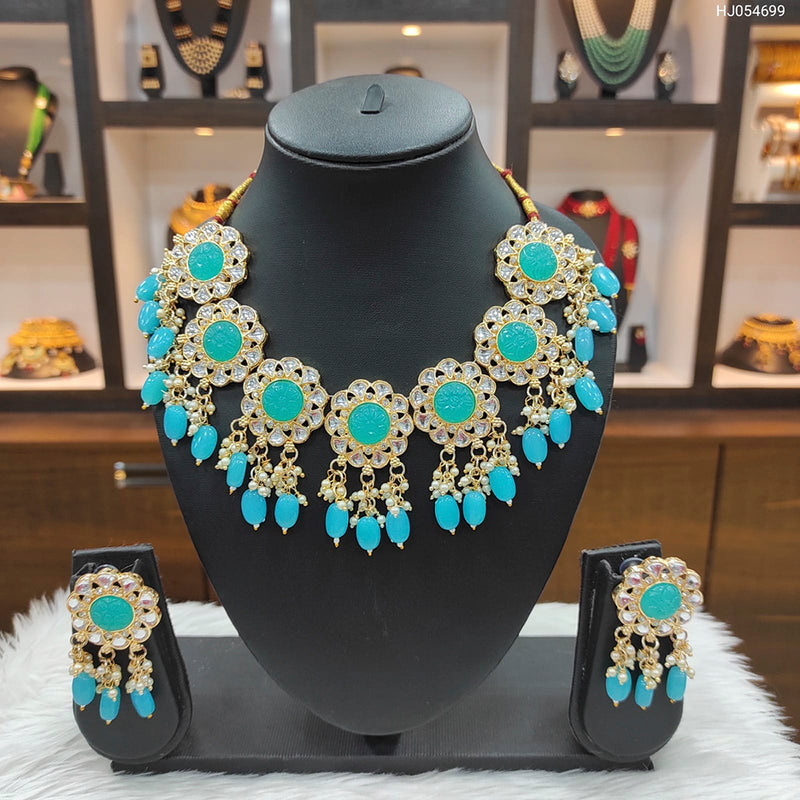 Raj Creations Kundan Stone Choker Necklace Set