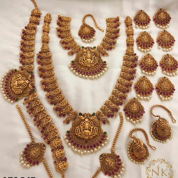 Sangita Creation Gold Plated Bridal Set