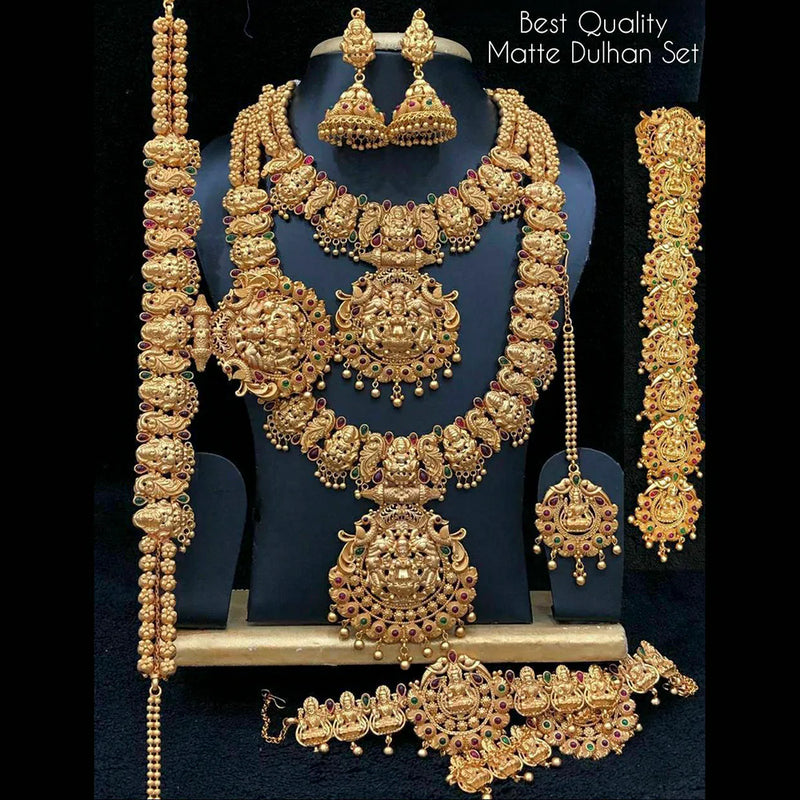 Sangita Creation Gold Plated Bridal Set