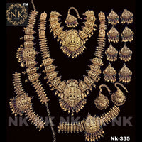 Sangita Creation Gold Plated Bridal Set