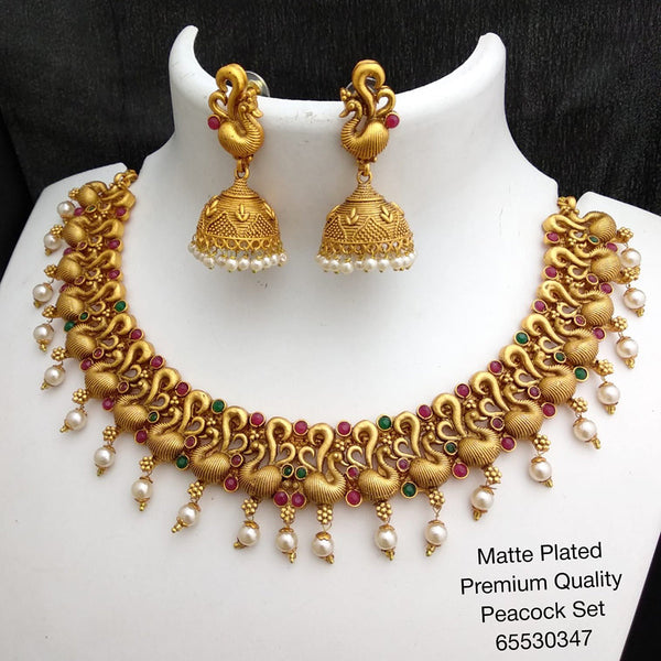 Sangita Creation Pota Stone Choker Necklace Set