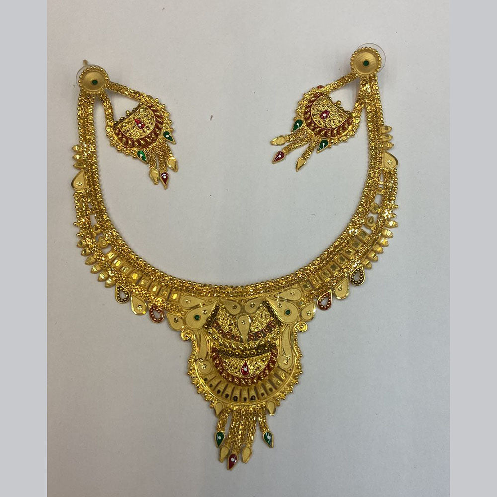 The Jangid Arts Gold Plated Necklace Set