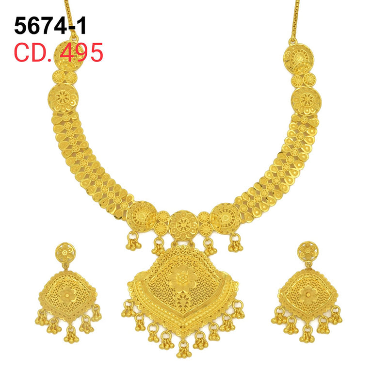 MR Jewellery Forming Gold Plated Necklace Set