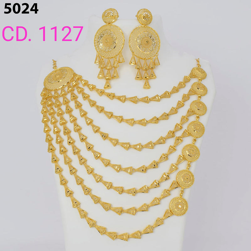 MR Jewellery Forming Gold Plated Necklace Set