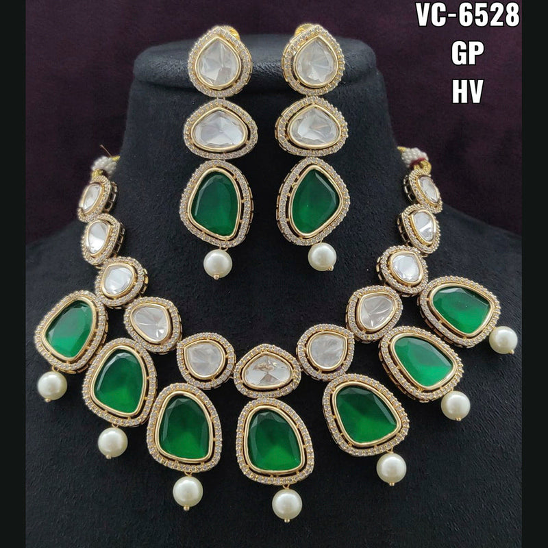 Vivah Creations Gold Plated Kundan Stone Choker Necklace Set