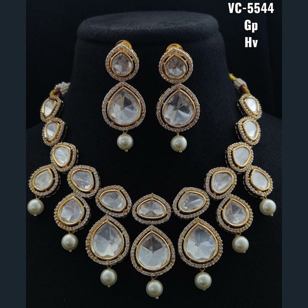 Vivah Creations Gold Plated Kundan Stone Choker Necklace Set