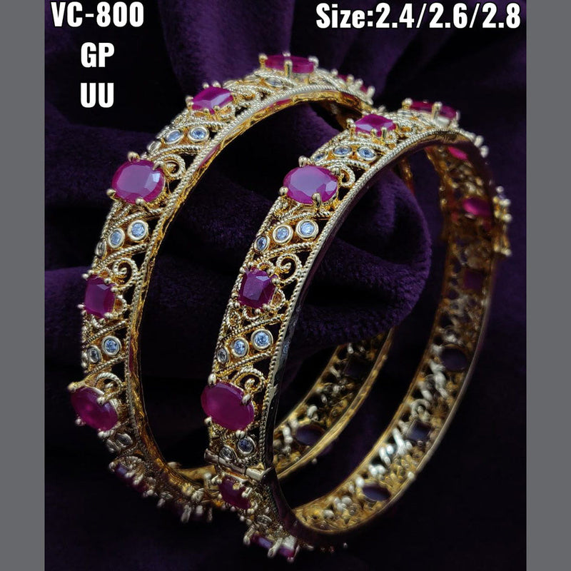 Vivah Creations  AD Stone Bangles Set