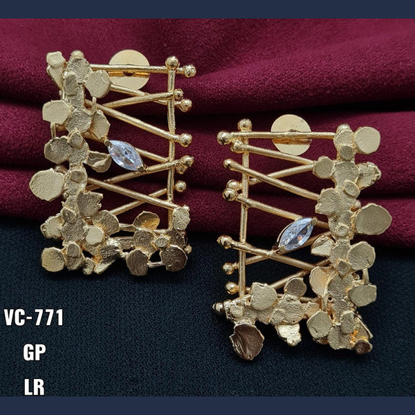Vivah Creations Gold Plated Designer Dangler Earrings