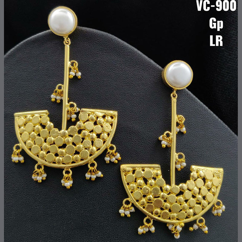 Vivah Creations Gold Plated Designer Dangler Earrings