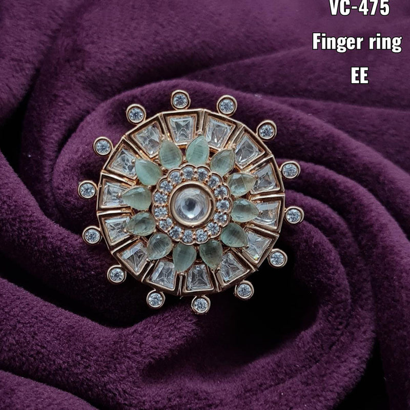 Vivah Creations Gold Plated Adjustable Ring