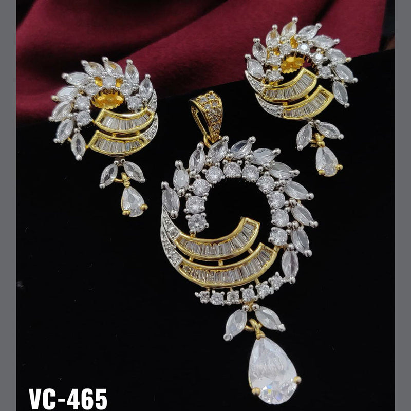 Vivah Creation AD Stone Pendent Set