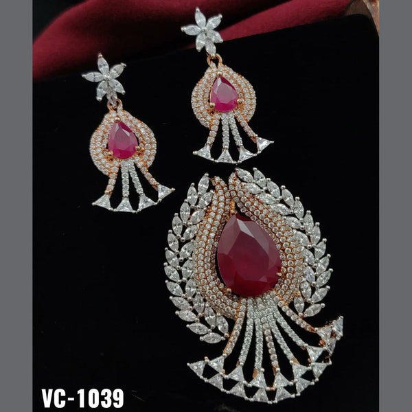 Vivah Creation AD Stone Pendent Set