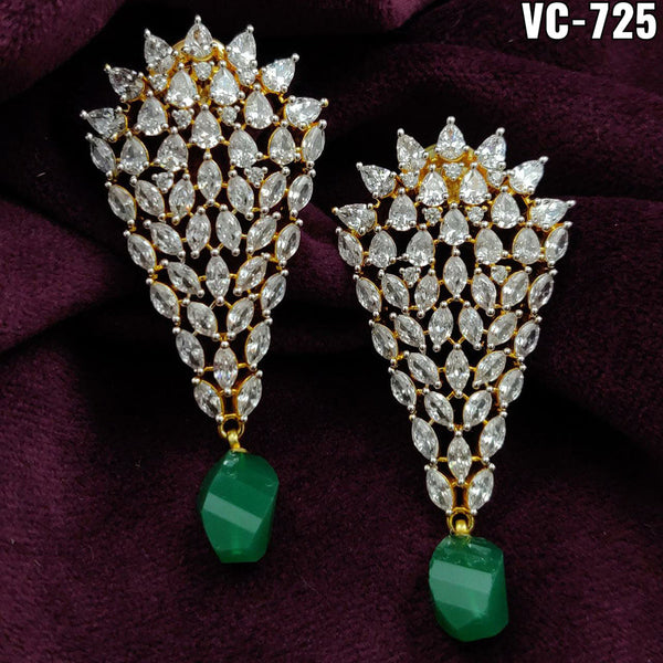Vivah Creation Gold plated AD Stone Dangler Earrings