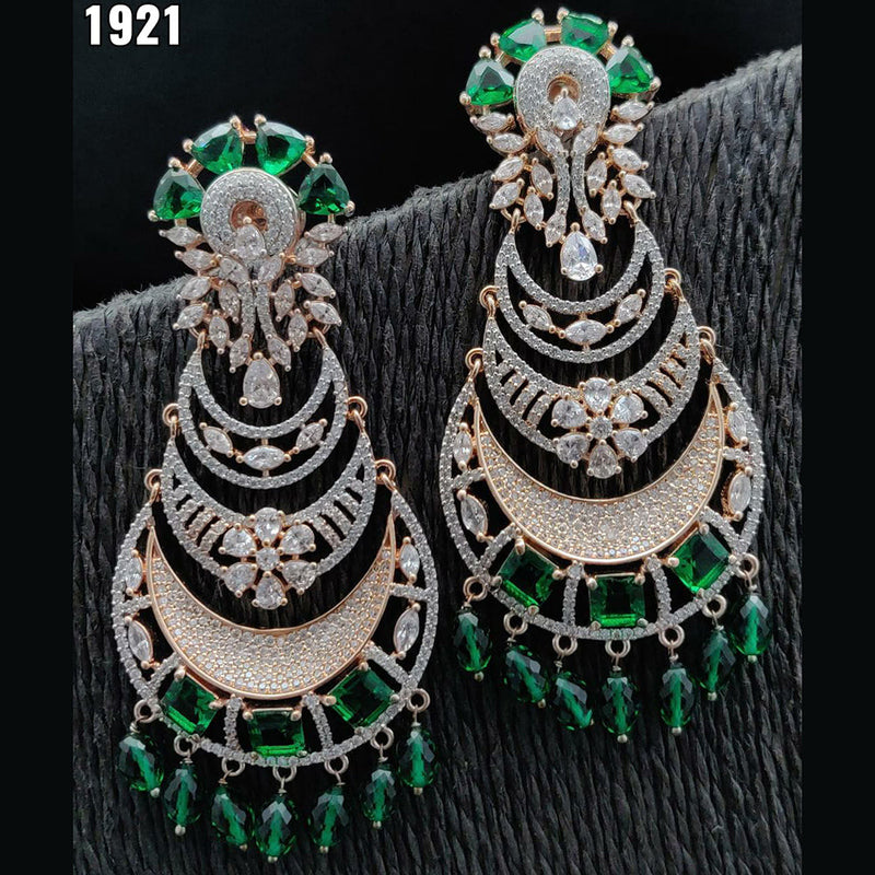 Vivah Creation Silver Plated AD Stone Dangler Earrings