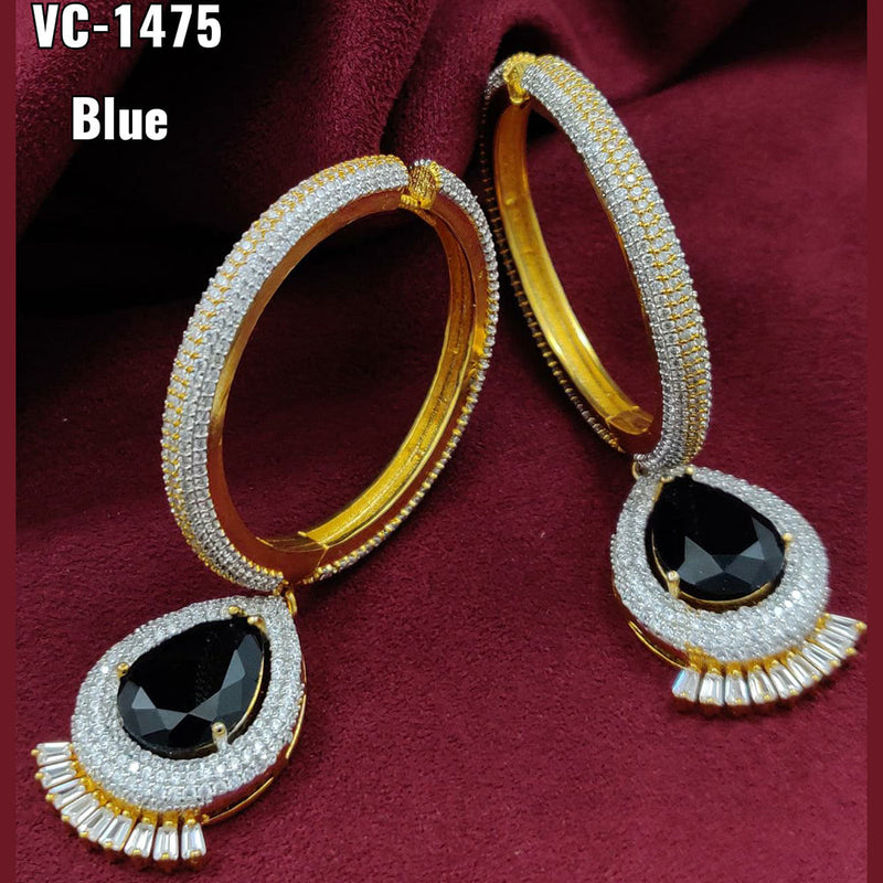 Vivah Creation  Gold Plated AD Stone Dangler Earrings