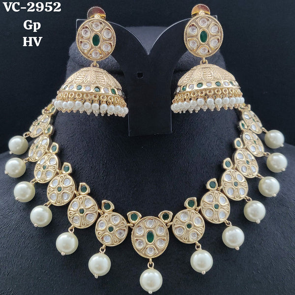 Vivah Creations Gold Plated  Kundan Choker Necklace Set